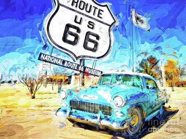 Carol M Highsmith Poster featuring the photograph Route 66 Roadtrip by Jack Torcello
