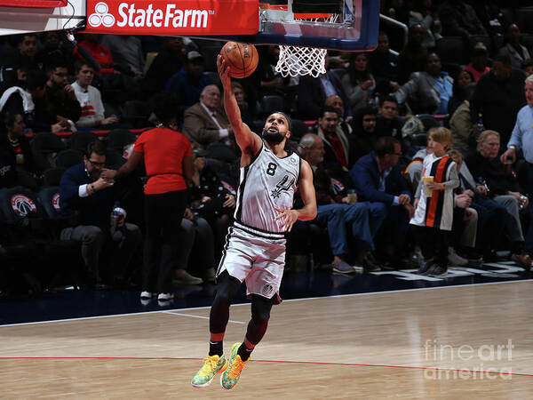 Patty Mills Poster featuring the photograph San Antonio Spurs V Washington Wizards by Stephen Gosling