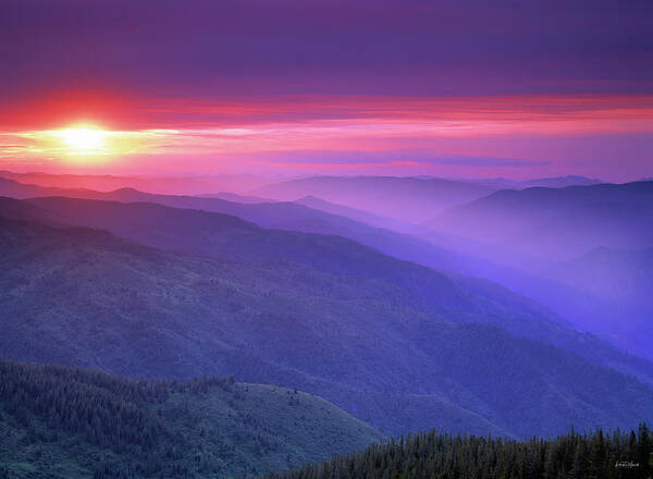 Idaho Scenics Poster featuring the photograph Selway Sunrise by Leland D Howard