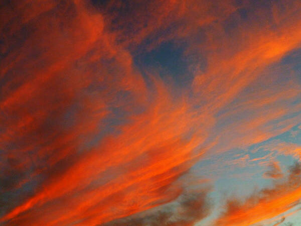 Red Sky Poster featuring the photograph September Clouds at Sunset by Mike McBrayer