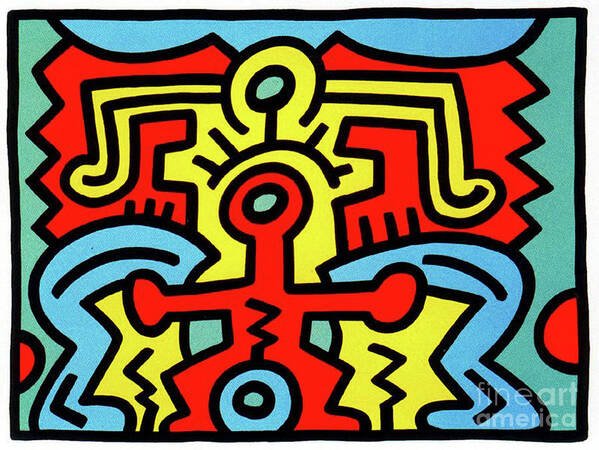 Haring Poster featuring the painting Spirit of Art by Haring