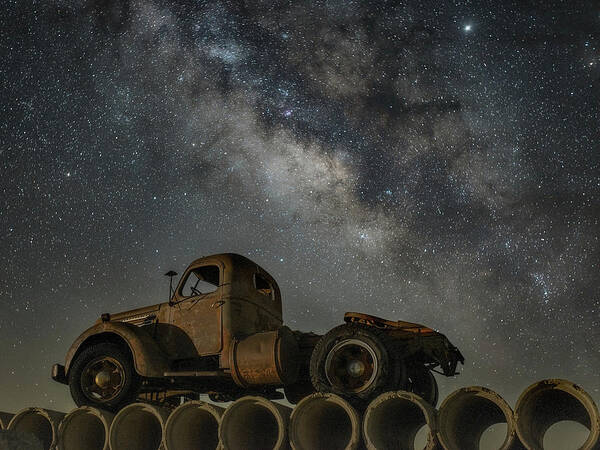 Milky Way Poster featuring the photograph Star Truck 3 by James Clinich