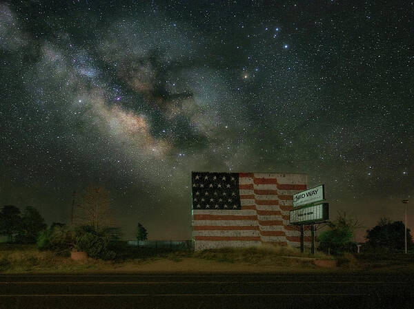 Milky Way Poster featuring the photograph Stars Over Stars and Stripes by James Clinich