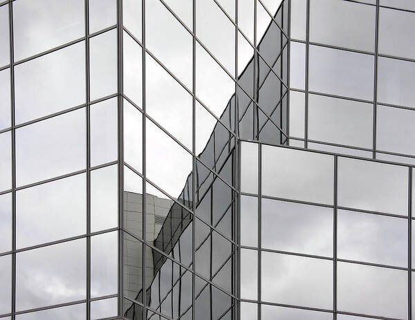 Outdoors Poster featuring the photograph Steel And Glass Building by Andrea Kennard Photography