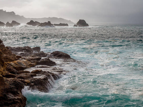 Point Lobos Poster featuring the photograph Stormy Day at Point Lobos by Derek Dean