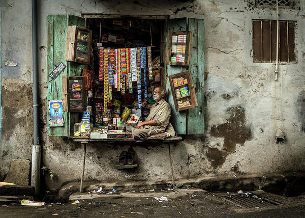 Shop Poster featuring the photograph The Bazar by Marco Tagliarino