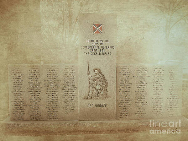 Sons Of Confederate Veterans Chapter 1824 Poster featuring the digital art The DeKalb Rifles Memorial by Anita Faye