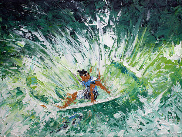Surf Poster featuring the painting The FAN by William Love