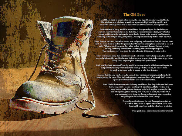 Boot Poster featuring the painting  The Old Boot by Paul Sachtleben
