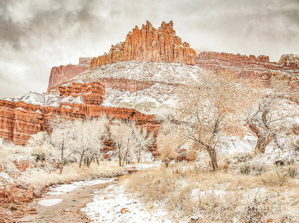 Snow Poster featuring the photograph The Snow Castle by Melissa Lipton