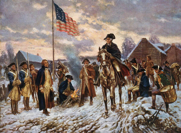 #faatoppicks Poster featuring the painting Washington at Valley Forge by War Is Hell Store