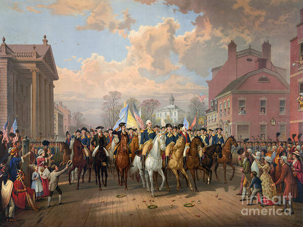 1783 Poster featuring the painting Washington Entering New York City 1783 by Granger