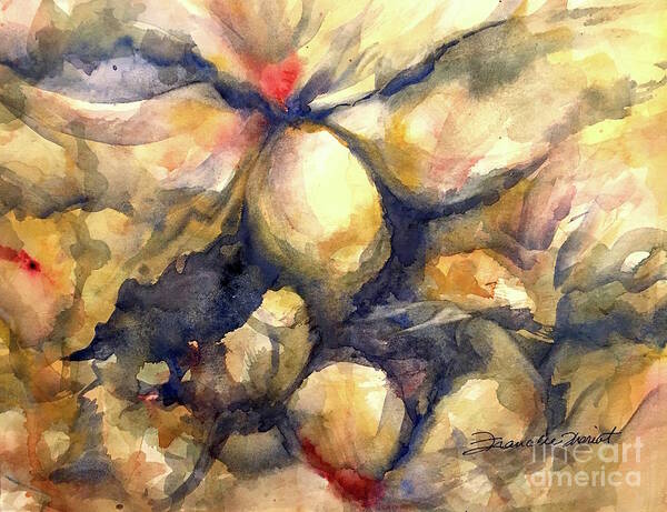 Beautiful Watercolor Abstract Impressionism Abstract Landscape Ethereal Water Set Design Abstract Painting Vibrant Color Interior Design Louisiana Artist Blooming 2121design Floral Louisiana Watercolor Abstract Impressionism Set Design Abstract Painting Vibrant Color Flowers Watercolor Painting Dining Room Girls Room Bouquet Blooming Poster featuring the painting Watch Over by Francelle Theriot