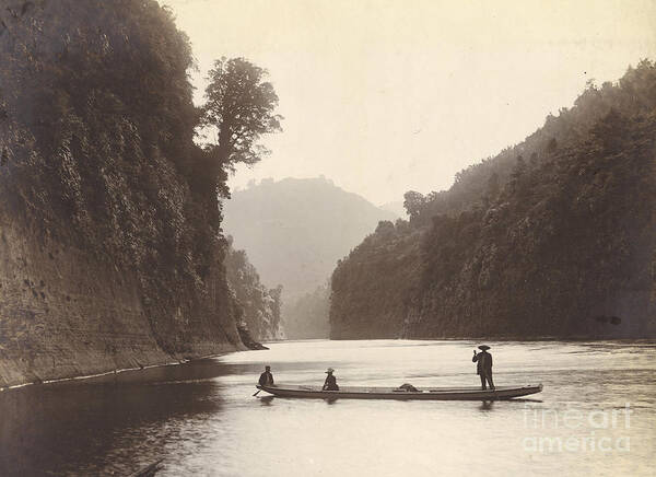 Peaceful Poster featuring the photograph Whanganui River, C.1905 by William Partington