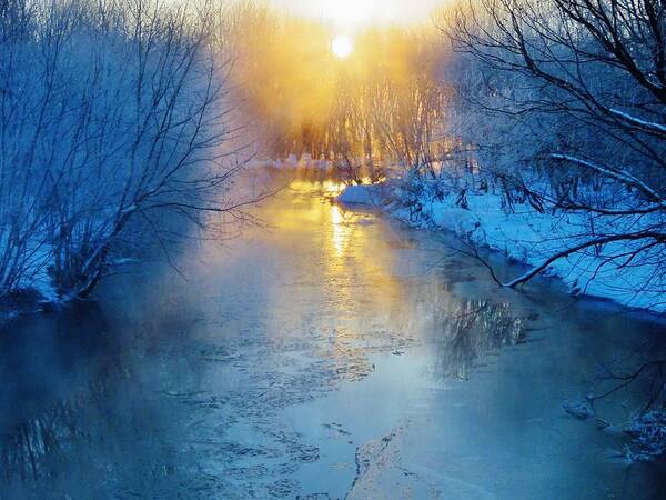 Sunrise Poster featuring the photograph Winter Sunrise by Lori Frisch