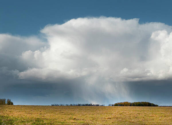 Storm Poster featuring the photograph Alberta prairie storm by Karen Rispin