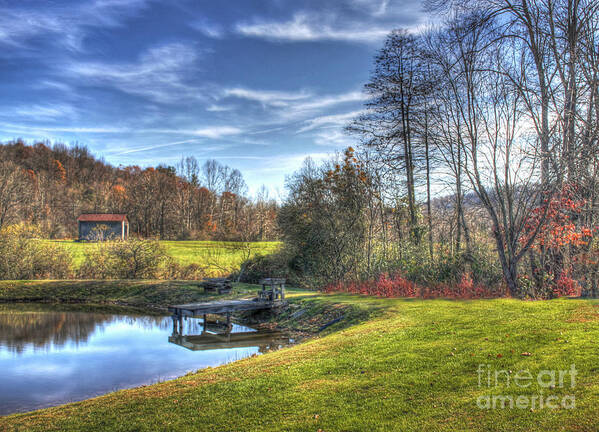 Fine Art Poster featuring the photograph Grove's Pond by Rosanna Life