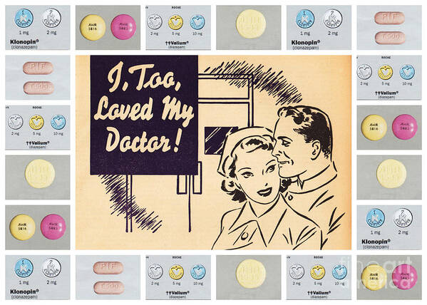 Health Poster featuring the mixed media I Too Loved My Doctor by Sally Edelstein
