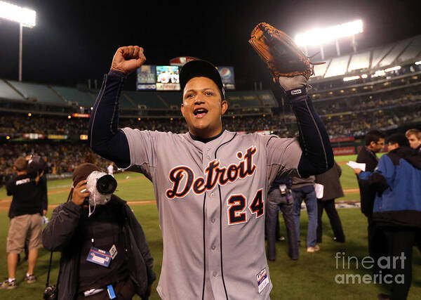 American League Baseball Poster featuring the photograph Miguel Cabrera #1 by Ezra Shaw