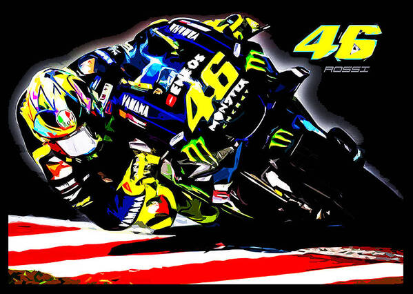 Rider Motogp Valentino Rossi #1 Poster