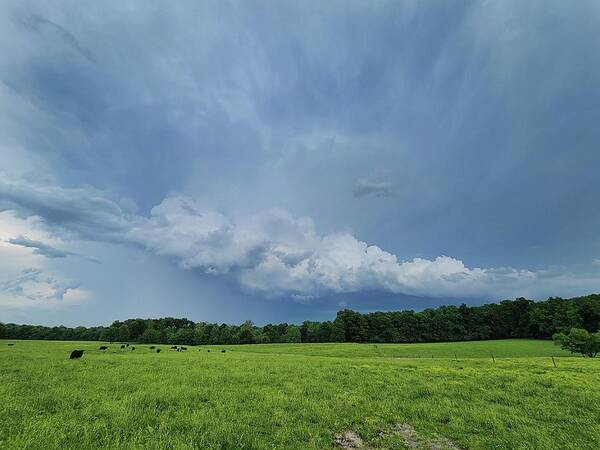 Weather Poster featuring the photograph Storm Near Elberfeld, Indiana #1 by Ally White