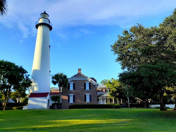 Lighthouses Poster featuring the photograph St.Simons Lighthouse #1 by Victor Thomason