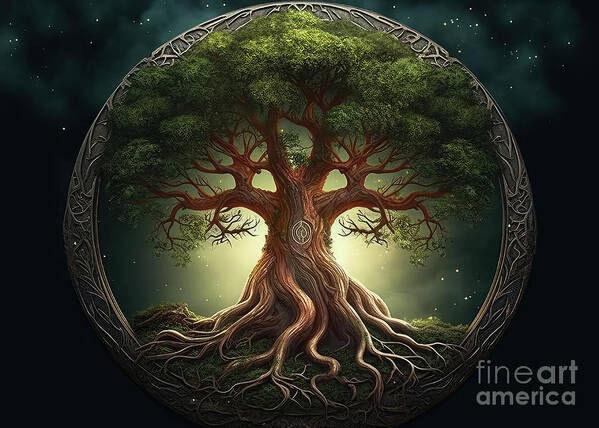 Yoga tree #1 by Art Galaxy