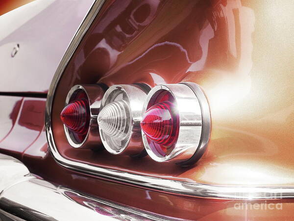 Impala Poster featuring the photograph American classic car Impala 1958 Sport Coupe #2 by Beate Gube