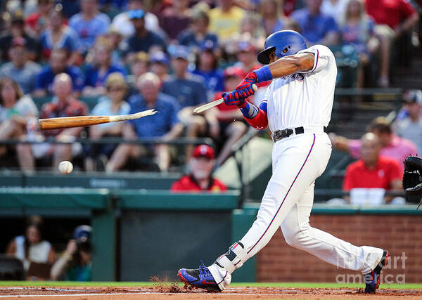 American League Baseball Poster featuring the photograph Elvis Andrus #2 by Richard Rodriguez