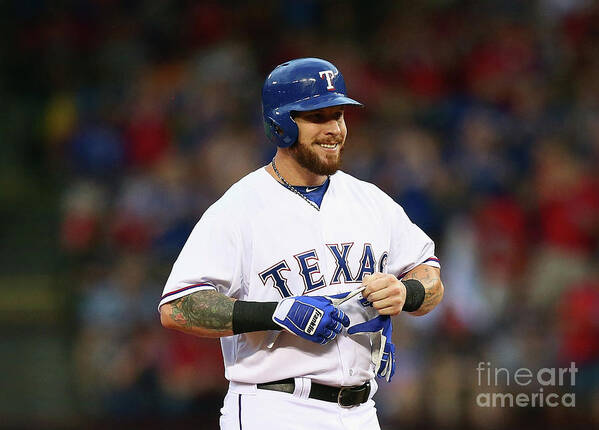 Second Inning Poster featuring the photograph Josh Hamilton #7 by Ronald Martinez