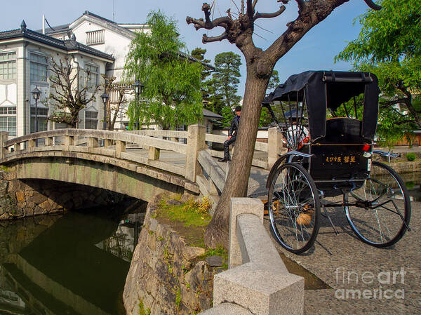 Rickshaw Poster featuring the photograph A Rickshaw in Kurashiki, Japan by L Bosco