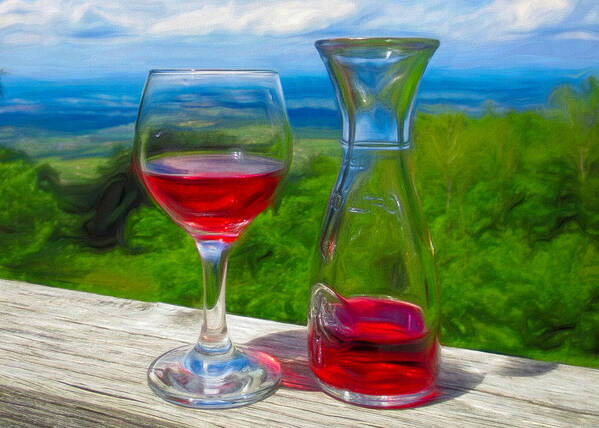 Wine Poster featuring the digital art A Taste of Wine Country by Susan Hope Finley