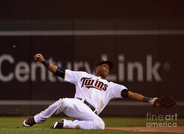 People Poster featuring the photograph Albert Pujols and Torii Hunter by Hannah Foslien