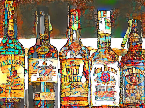 Wingsdomain Poster featuring the photograph Always Carry A Bottle Of Whiskey In Case Of Snakebite in Vibrant Playful Whimsical Colors 20200529 by Wingsdomain Art and Photography
