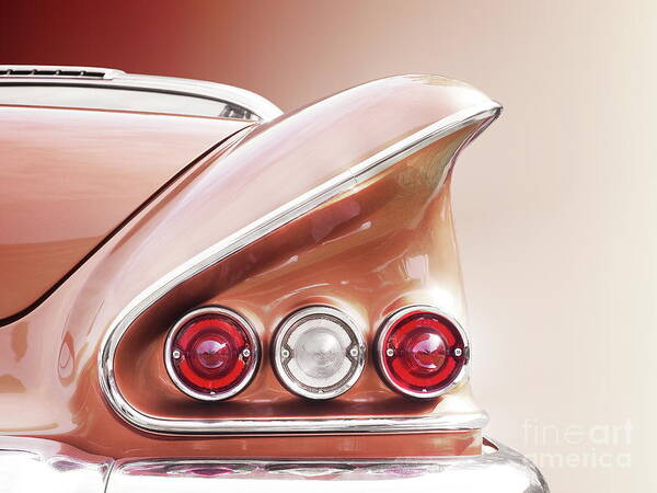 Impala Poster featuring the photograph American classic car Impala 1958 Sport Coupe by Beate Gube