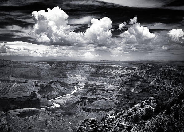 Black And White Poster featuring the photograph America's Grand Canyon by Mikes Nature
