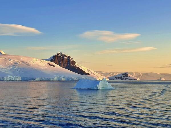 Antarctica Poster featuring the photograph Antarctic Pastels by Andrea Whitaker