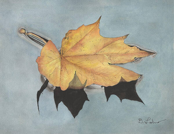 Autumn Watercolor Poster featuring the painting Autumn #5 by Bob Labno