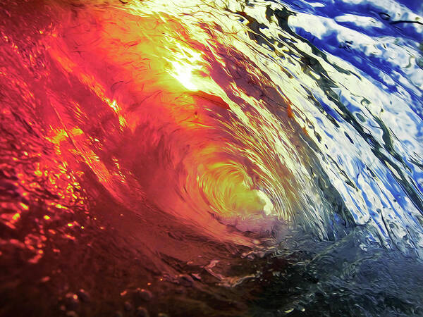 California Poster featuring the photograph Backlight Colorful Wave by Daniel Politte