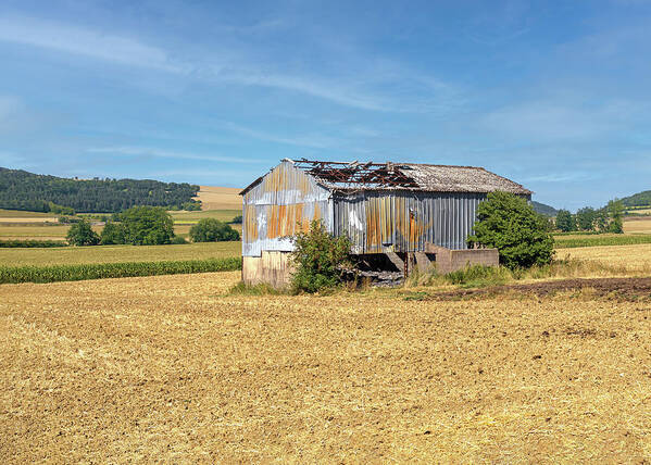 Barn Poster featuring the photograph Barn in France by Maria Meester