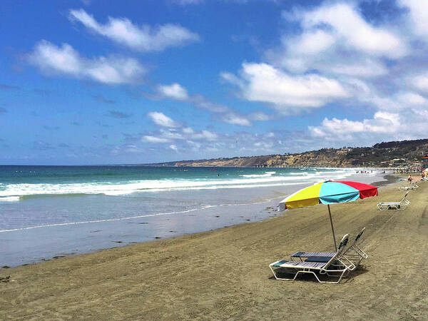 La Jolla Poster featuring the photograph Beach Day in La Jolla California by Matthew DeGrushe