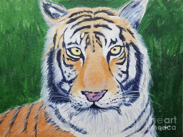 Bengal Poster featuring the painting Bengal Tiger by Stacy C Bottoms