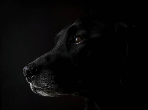 Black Lab Poster featuring the photograph Black Lab by Holly Ross