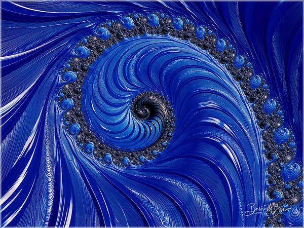 Abstract Poster featuring the photograph Blue Mollusca by Barbara Zahno