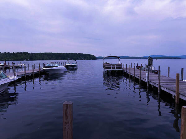 Lake Poster featuring the photograph Boat Dock NH by Lorraine Palumbo