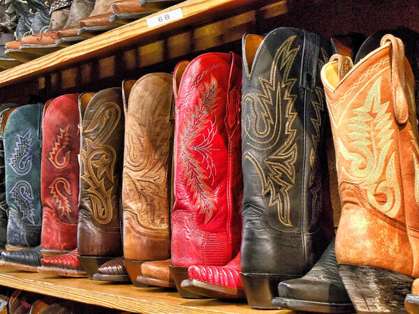 Cowboy Boots Poster featuring the photograph Boots by Jim Signorelli