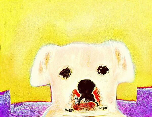 Art For Children Poster featuring the digital art Bulldog Rana Art 7 by Miss Pet Sitter