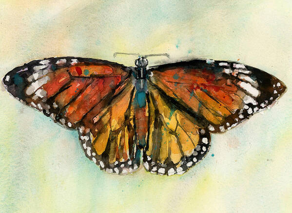 Butterflies Poster featuring the painting Butterflies - monarch by Dorrie Rifkin