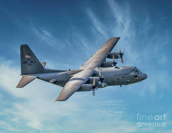 C-130 Poster featuring the photograph C-130 Flight by Nick Zelinsky Jr