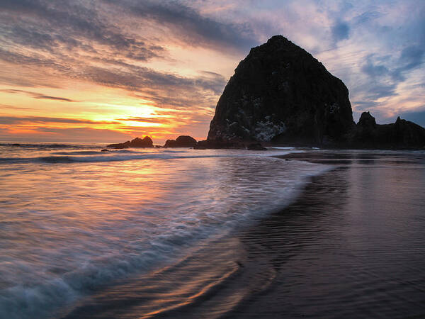 3scape Poster featuring the photograph Cannon Beach Sunset by Adam Romanowicz